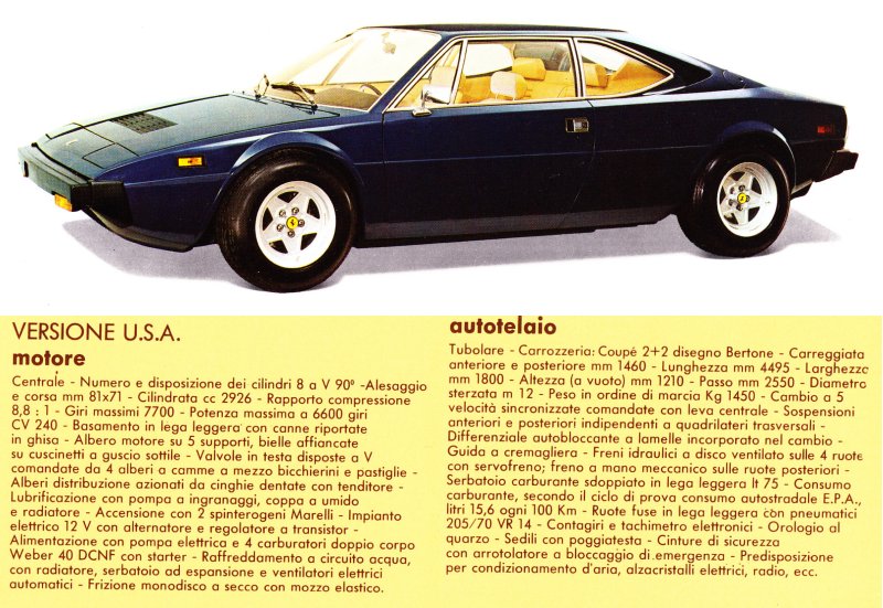 Ferrari Dino 308gt4 USA.